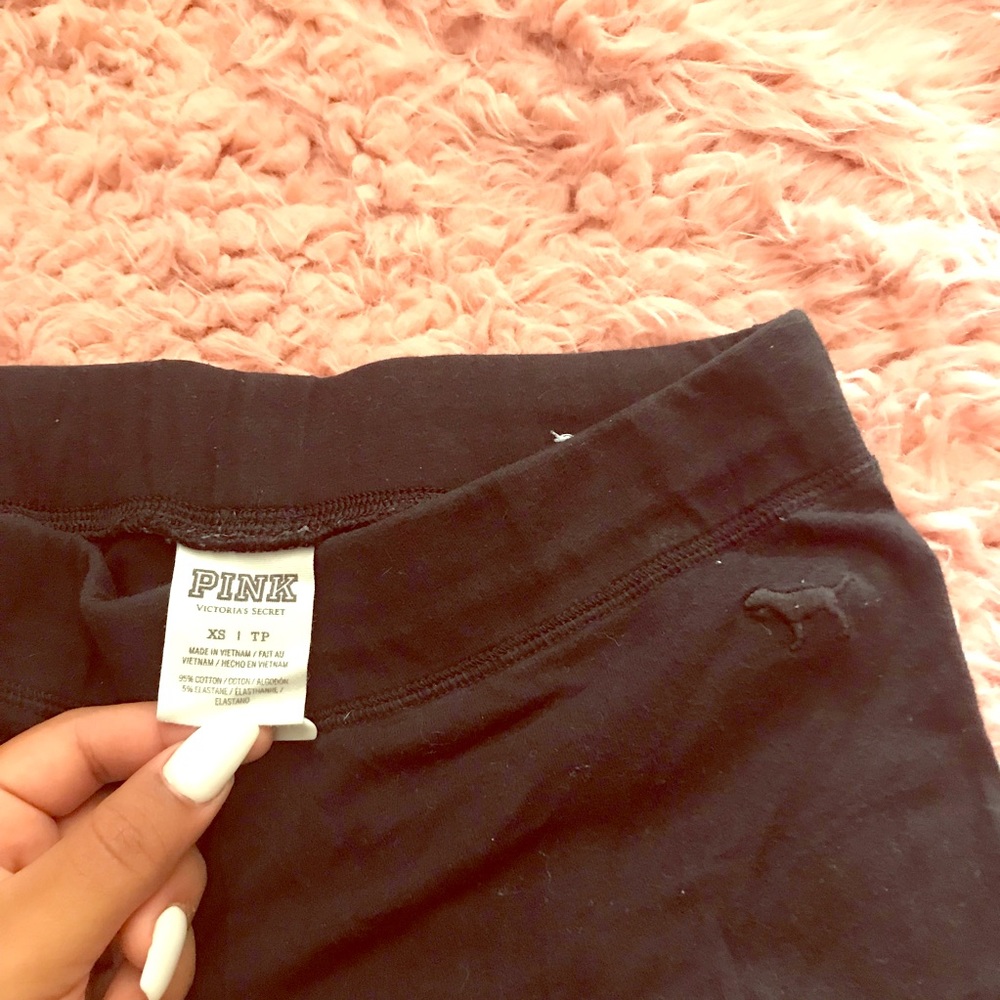PINK black leggings XS